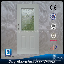 Fangda 32-in 1/2 light wooden frame polyurethane foam injected decorative steel interior door with glass